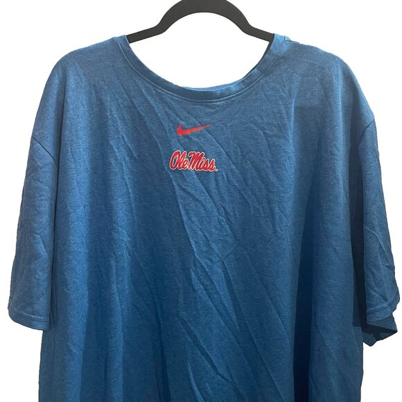 4XL Nike Dri-Fit Ole Miss Short sleeve- Powder Blue - Picture 1 of 6